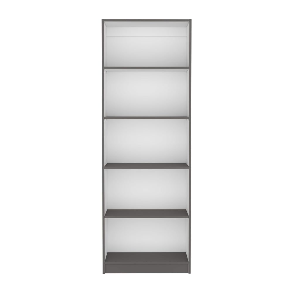 Bookcase 4-Shelves Benzoni, Office, Matt Gray / White