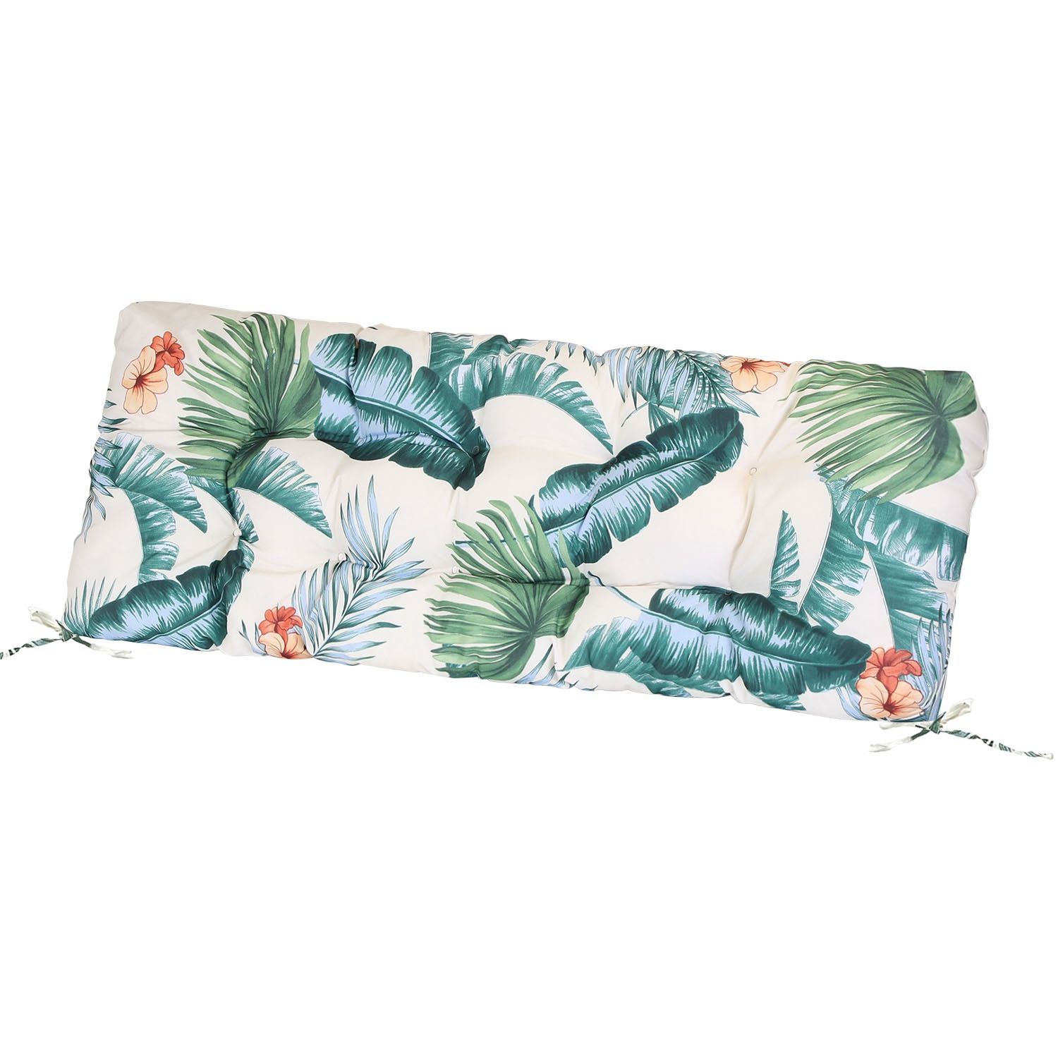 Bench Seat Cushion For Indoor Outdoor Furniture Non Slip Long Chair Cushion with Ties Strap Waterproof Swing Cushion 51.18x19.68IN For Garden Patio Balcony Entryway